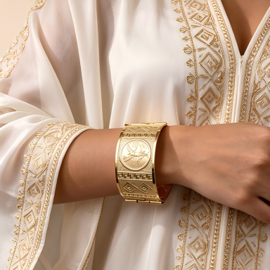 Ethnic Fashion Co In - Arabska etniczna bransoletka z szerokim paskiem