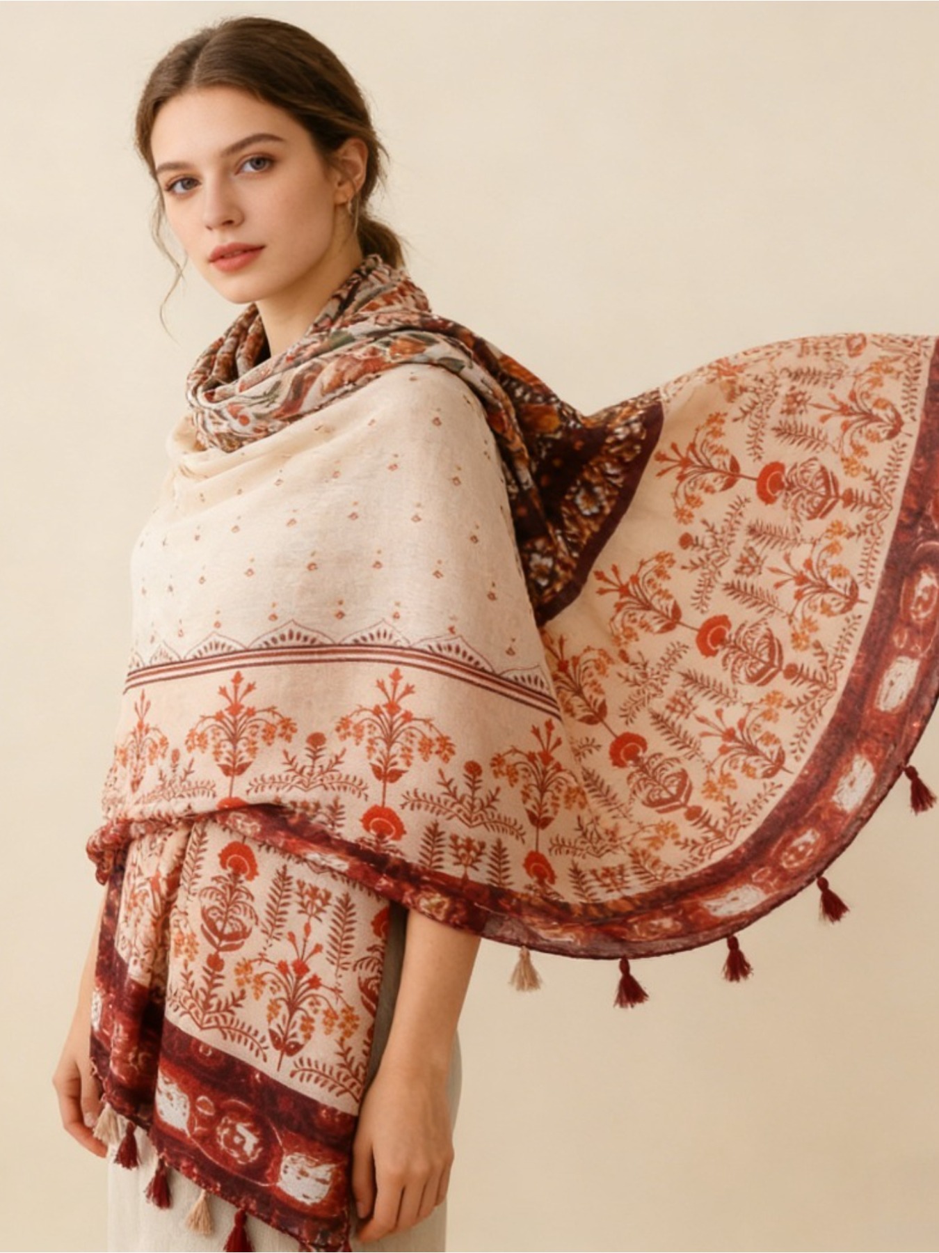 1 szt. francuski szal w stylu  – Go Ethnic Fashion recenzja i cena
